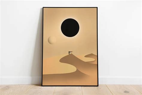 Dune Poster Original Fan Art Arrakis Desert Planet Etsy Modern