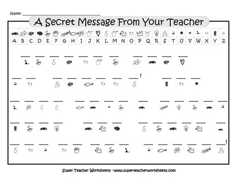 A Secret Message From Your Teacher Secret Message From Your Teacher
