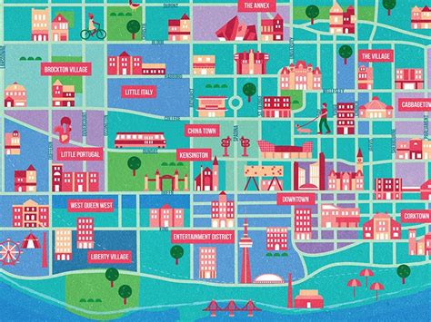 Toronto Neighbourhoods Map Poster