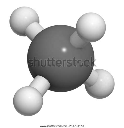 Methane Ch4 Gas Molecule Chemical Structure Stock Illustration