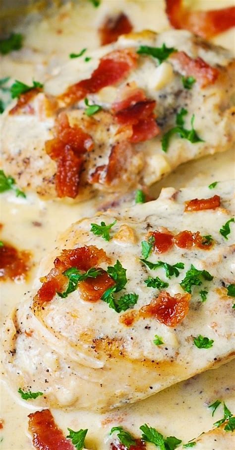 Pile the chopped tomatoes and cheese into the centre of each chicken piece. ASIAGO CHEESE Chicken with lemon, garlic, bacon cream ...