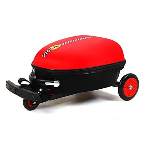 Ferrari Rolling Luggage Suitcase Scooter Foldable Trolley Travel