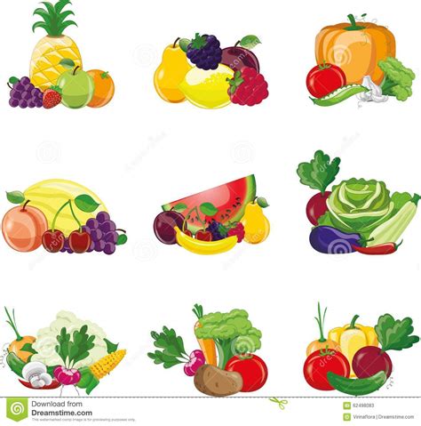 Find & download free graphic resources for cartoon vegetables. Cartoon Vegetables And Fruits Icons,vector Stock Vector ...