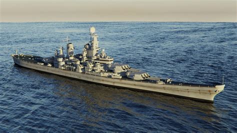 3d Model Battleship Uss Iowa Cgtrader