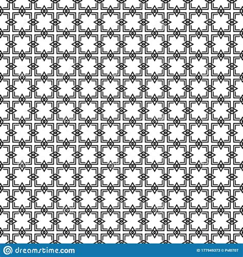 Abstract Ornate Geometric Petals Grid Background Seamless Pattern