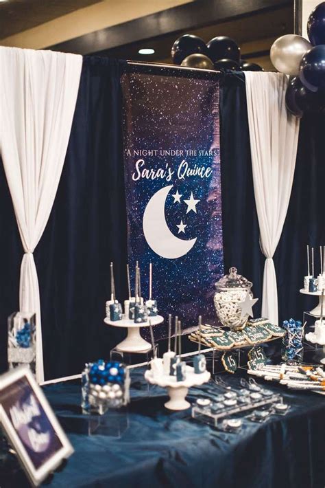 Quinceanera Stars And Moon Table Decorations