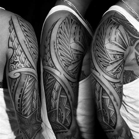 50 Polynesian Arm Tattoo Designs For Men Manly Tribal Ideas