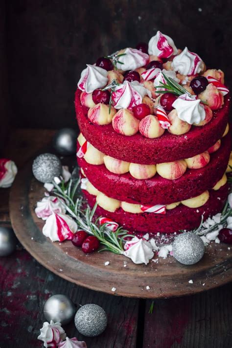 Red Velvet Cake With Red Swirl Meringues Kisses Use Beet Juice Instead