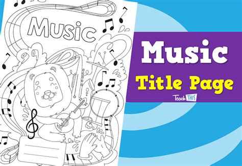 Title Page Music Book Cover Title Page Classroom Games