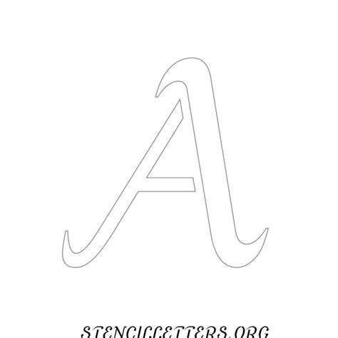 Grand Ornamental Cursive Free Printable Letter Stencils With Outline