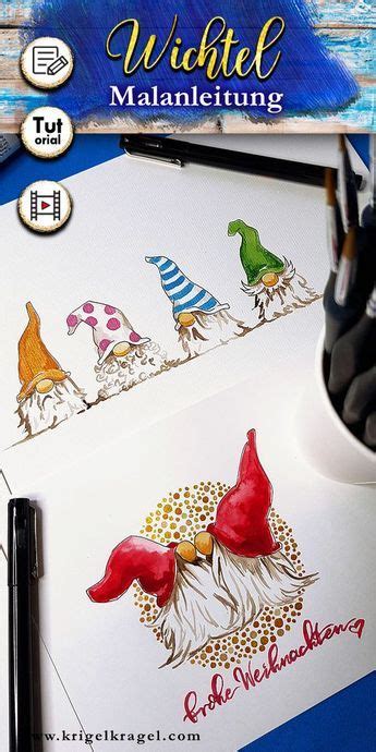 Tauche ein in die welt der farben und lass uns zusammen ein bild malen ganz ohne druck und erwartungen. Malen lernen: Wichtel mit Wasserfarben und Filzstift - mit ...