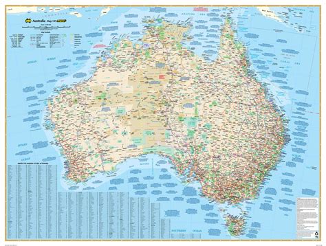Buy Australia 149 Ubd Supermap Laminated Wall Maps Mapworld