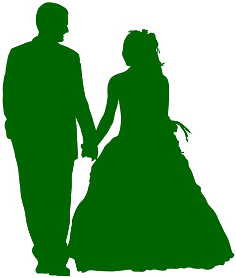 Married Couple Silhouette Free Vector Silhouettes