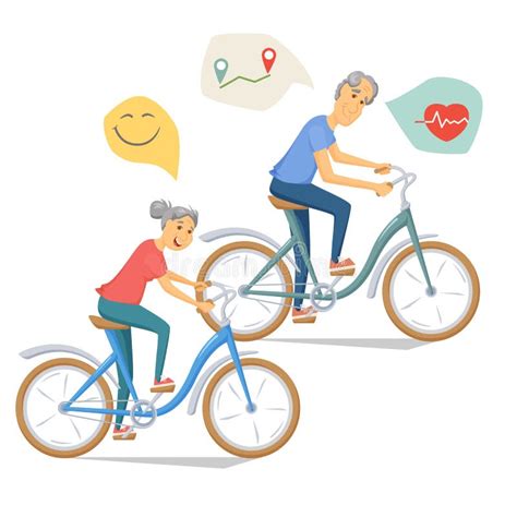 Old Couple On Bike Clip Art