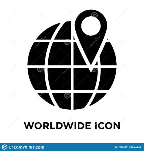 Worldwide Icon Vector Isolated On White Background Logo Concept Stock
