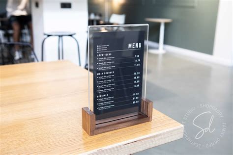 acrylic sign holder acrylic bar menu sign stand table top menu wooden stand menu menu