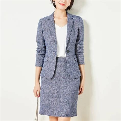 Skirt Suits 2 Piece Skirt Suits For Women Denim Blue 2 Piece Etsy