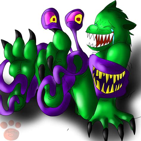 Godzilla Vs A Blob Tickle Monster By Pokefeet On Deviantart
