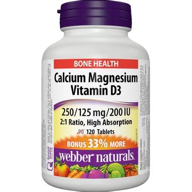 If you're already taking magnesium or vitamin d supplement separately, you don't need to go with one of these. Webber Naturals Calcium Magnesium Citrate with Vitamin D ...