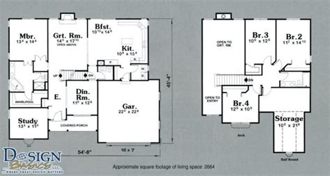 Lovely 2 Story 4 Bedroom House Floor Plans New Home Plans Design