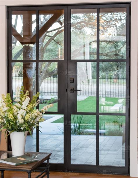Light 6 Pre Hung Exterior Steel Entry Iron French Doors Etsy