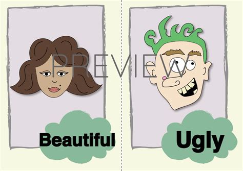 Beautiful And Ugly Flashcard Gru Languages