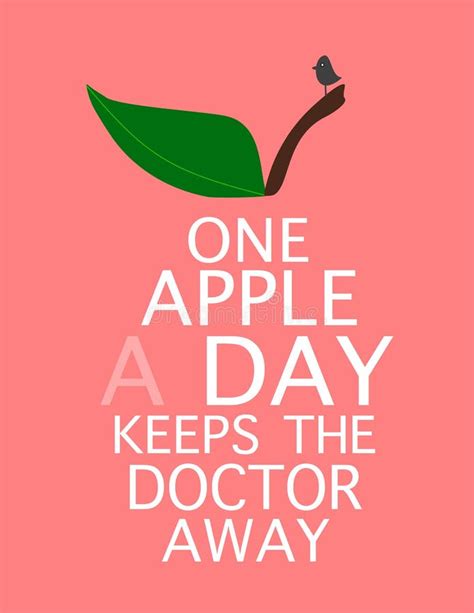 An Apple A Day Keeps The Doctor Away Stock Illustration Illustration Of Apple Text