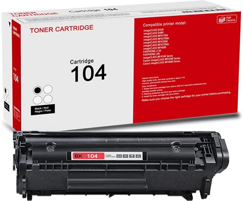 1 Pack 104 0263b001 Black Toner Cartridge Compatible 104