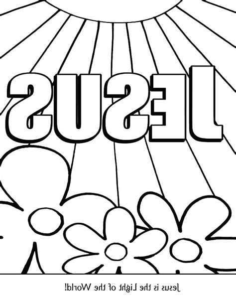 Light Of The World Coloring Page At Free Printable