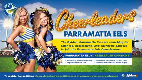 Parramatta eels , sidney'in parramatta banliyösünde bulunan bir avustralya profesyonel rugby ligi futbol kulübüdür. Parramatta Eels Cheerleaders Auditions - Eels