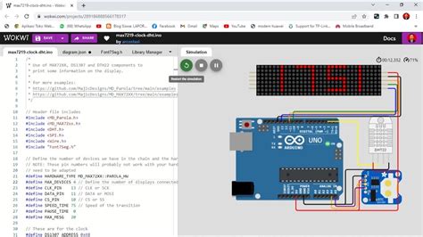 LED DOT MATRIX Wokwi Example YouTube