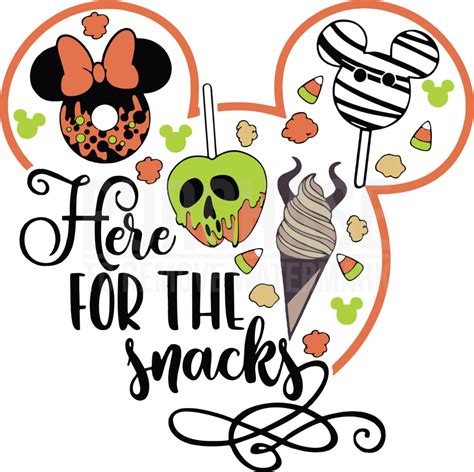 Here For The Snacks Svg Halloween Svg Mickey Mouse Snacks Disney