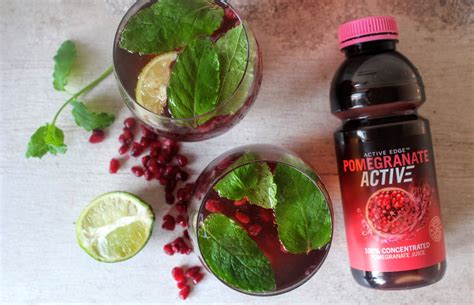 Minty Pomegranate Ginger Fizz Active Edge Nutrition