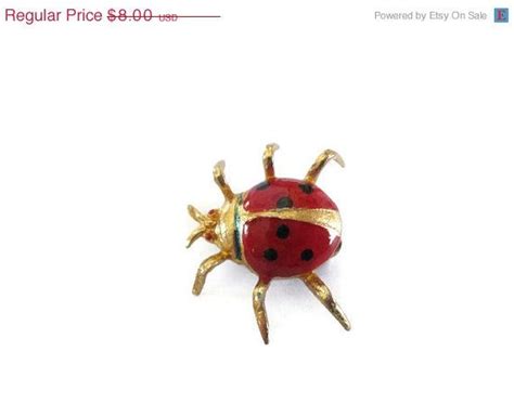 Sale 60 Off Vintage Cute Lady Bug Enamel Pin By Ichliebevintage 320