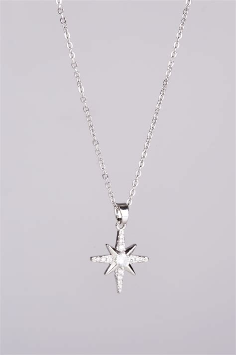 Silver Star Necklace Just 5