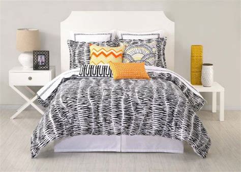 Trina Turk 3 Piece Zebra Stripe Comforter Set King Black Bed