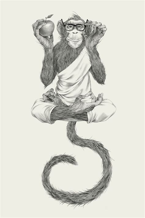 Leo Burnett On Behance Monkey Drawing Monkey Art Monkey Illustration