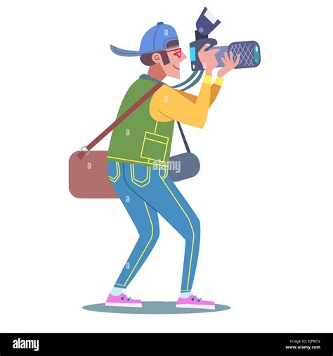 Photographer Journalist Reporter At Work With A Camera Stock Photo Alamy