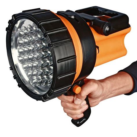Super bright led spotlight flashlight rechargeable 10000mah 6000 high lumens long lasting spot light cree waterproof tactical torch, 5 light modes side floodlight, handheld flashlights with usb output. 37 LED Rechargeable Lantern Work Light Torch 1 Million ...