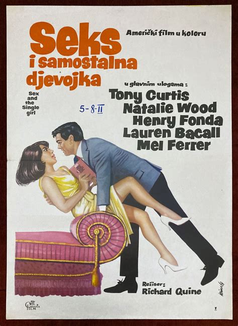 1964 Original Movie Poster Sex And Single Girl Henry Fonda Lauren Bacall Quine Sigedon