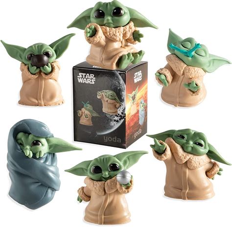 Flawlesssot Baby Yoda Toy6pcsset Pvc Mini Yoda Mandalorian Collection