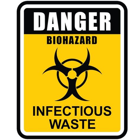 Premium Vector Danger Biohazard Infectious Waste Sign