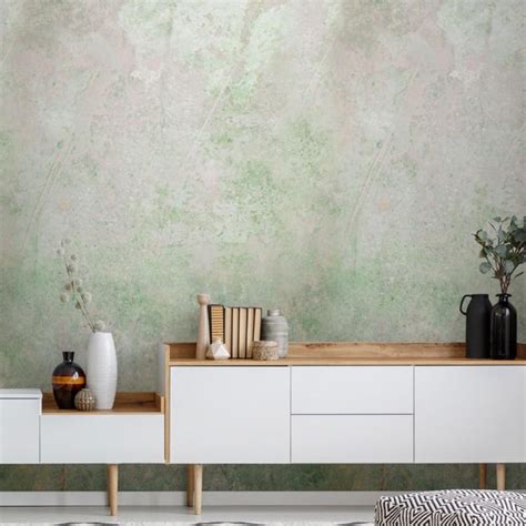 Papier peint panoramique Nature organique 280 x 150cm Vert, Rose