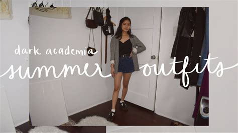 Throw on a pair of leather loafers and watch how your outfit changes! Dark/Light Academia Inspired Summer Outfits - YouTube