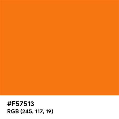 Metallic Orange Color Hex Code Is F57513