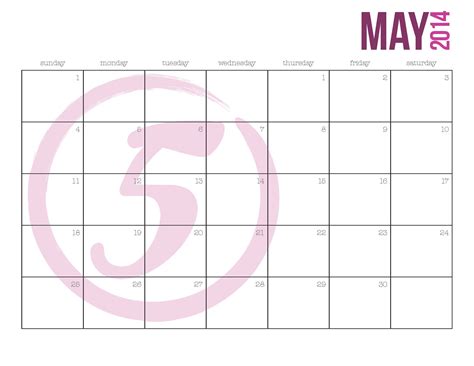 8 Best Images Of Printable Monthly Calendar May 2014 May 2014