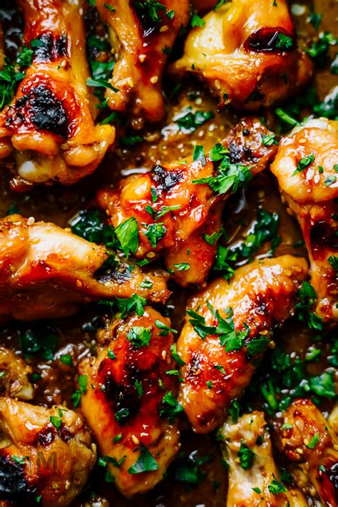 Meanwhile, combine the teriyaki sauce ingredients in a large saucepan. Easy Oven Baked Chicken Wings Recipe - Munchkin Time