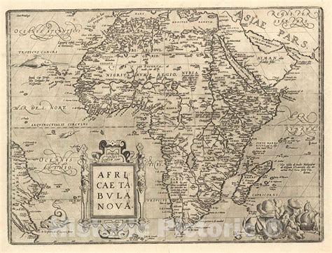 Historic Map Africam Graeci Libyam App Africae Tabula Nova Edita A