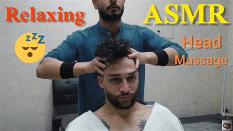 asmr massage relaxing and head massage by iman youtube