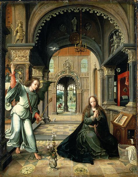 The Annunciation Early 16th Century Painting By Bernart Van Orley